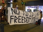 Banner held across Northumberland Street
