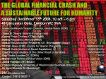 Global Financial Crash and a sustainable future for humanity