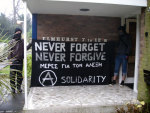 Outside the Greek Consulate in Birmingham