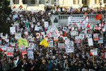 mass rally at Trafalgar Square
