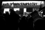 March from Embankment passes under a bridge. 2009