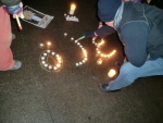 arabic - Gaza - candle vigil in Southampton