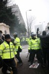Anti-riot officers breaking in