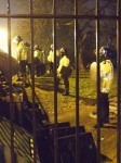 Riot cops inside Hyde Park.