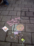 There were loads of other chalk messages; thought I'd leave you with this one.