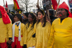 Yellow signifies the Tamil struggle for human rights
