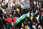 Sea of Palestinian flags in San Francisco, 10 January 2009