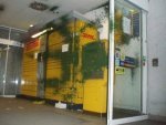 DHL branch painted olive green (Berlin)