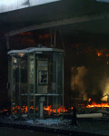Strasbourg Burning ! Public Phone Booths on Fire