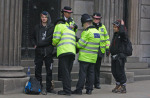 11.10 am Threadneedle Street, citizens held by COL Police for Stop and Search