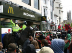 Police guarding a McDonalds