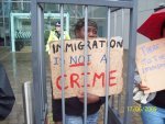 We used street-theatre to highlight the oppression migrants face in this country