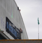 B7. Climbing Down for Morning Banner Maintenance