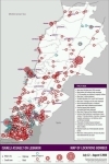 map: Israeli bombardment during the 2006 War on Lebanon