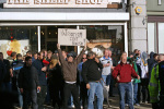 WdL/EDL penned in outside Sheep Shop