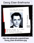 Georg Elser - Briefmarke 55 Cent !