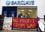 Redecorating Barclays' brand new shop front