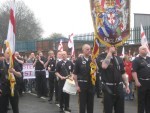 BUA blackshirts on a march - wonder which the EDL member is?