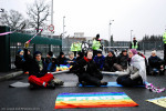 Blockaders 'Locked-On' at the Main Gate (In)
