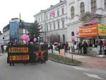 Protest in front of court house, Wr. Neustadt, March 2, 2010