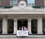 Vince Shalom and Daughters Family Picket HBF AGM Hyatt Regency London