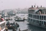 Steamers in Sadarghat, Dhaka