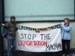 the demo was part of the Week of Action Against the Deportation Machine