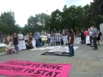 demo against deportation in Parliament Sq, 03-06-2010