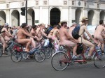 naked bike ride reaches Parliament Square