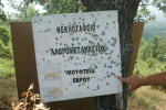 bullet holes on the grave stone