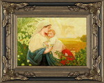 Mother Mary With The Holy Child Jesus Christ Oil and Canvas by Adolf Hitler1913