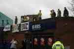 Eviction demo - rooftop occupation of RBS branch at Manchester campus - Feb 2009