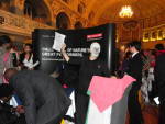 Coffin with Palestinian flag