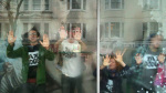 Demonstrators glue their hands to the window Topshop Brighton - Cathy Jones