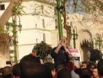Crowds outside Magles Al Shaab - 08/02/2011