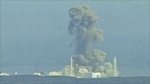 A hydrogen explosion destroys the reactor building of the Fukushima #3 reactor,