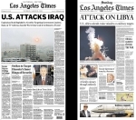 Los Angeles Times, 20 March 2003 and 20 March 2011