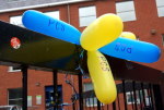 PCS balloons: all that was left of the picket at the DWP
