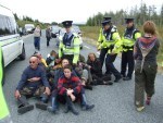 Rolling blockade which made the tractor reverse into refinery