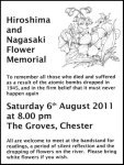 Poster for Hiroshima and Nagasaki remembrance event