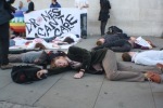 Protesters die-in outside National Gallery