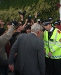 Arms dealers receive a mouth-full from angry protesters