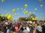 206 balloons released - one for each day since start of Fukushima nuclear crisis