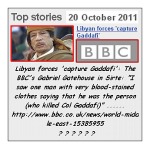 Unconfirmed reports Col Gaddafi killed ?!