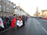 Demonstrators face Younger Hall