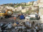 JCB machines destroys playground in Silwan, East Jerusalem (Ta'ayush)