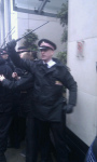 Police using batons at UK Energy Summit