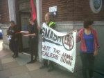 Outside Barclays in Preston Circus