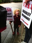Young supporter of Bradley Manning