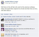 Scottish Defence League commemorate 9.11 on the WRONG DAY ;)